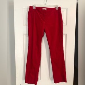 Loft red velvet pants